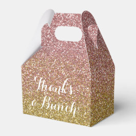Roos Gold en Glitter Favor Box Bedankdoosjes