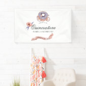 Roos Gold en Lila Glitter Princess Quinceañera Spandoek (Insitu)