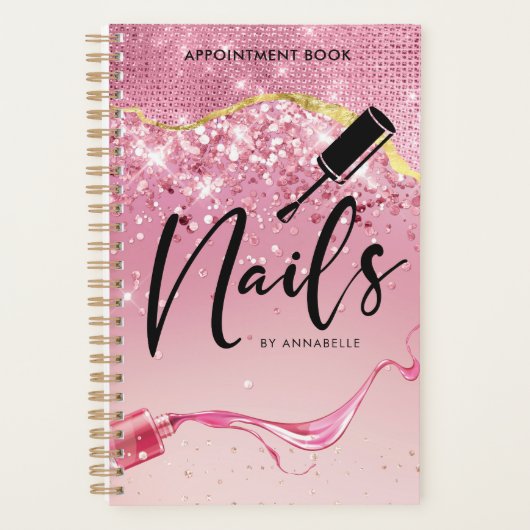 Roos Gold en roze nagels — spaarzaam toegewezen bo Planner (Voorkant)