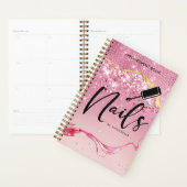 Roos Gold en roze nagels — spaarzaam toegewezen bo Planner (Display)