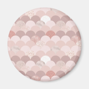 Roos Gold en roze Tegels Magneet