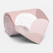 Roos Gold en roze Tegels Stropdas (Opgerold)