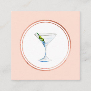 Roos Gold en roze ziekenhuisopname Sociale media P Vierkante Visitekaartje