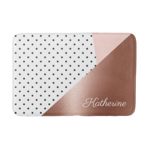 Roos Gold en Stip Badmat