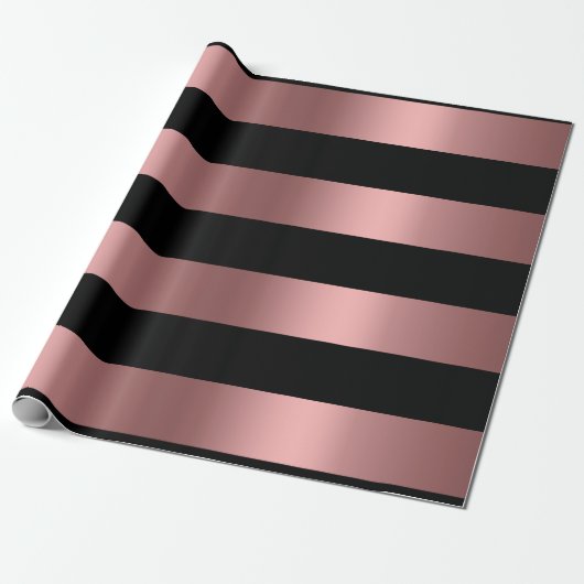 Roos Gold en zwart Cadeaupapier (Uitgerold)
