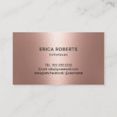 Roos Gold estheticus  Visitekaartje (Achterkant)