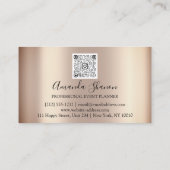 Roos Gold Event Planner QR CODE Logo Visitekaartje (Achterkant)