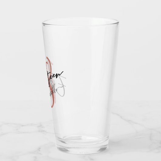 Roos Gold Faux Foil 18th Birthday Glas (Links)