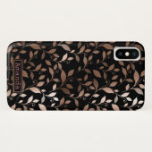 Roos Gold Faux Foil Botanical Modern Pattern Case-Mate iPhone Case (Achterkant (horizontaal))