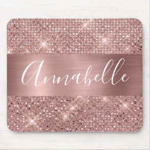 Roos Gold Faux Foil Chic Muismat