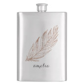 Roos Gold Faux Glitter Feather Speciaal Flacon (Voorkant)