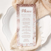 Roos Gold Faux Glitter Marble Script Wedding Menu