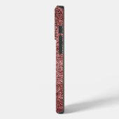 Roos Gold Faux Glitter Monogram Minimalist Sparkly Case-Mate iPhone Case (Achterkant / Links)