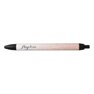 Roos Gold Faux Glitter Ombre Persoonlijke pen