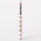 Roos Gold Faux Glitter & Roos Gold Foil Stripes Case-Mate iPhone Case (Achterkant/links)