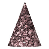 Roos Gold Faux Glitter Sparkles Feesthoedjes (Links)