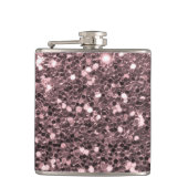 Roos Gold Faux Glitter Sparkles Heupfles (Voorkant)