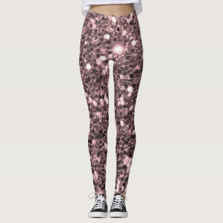 Roos Gold Faux Glitter Sparkles Leggings