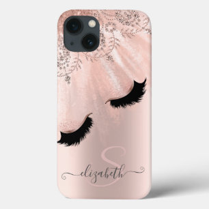 Roos Gold Faux Lashes Roos Gold iPhone 13 Hoesje