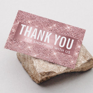 Roos Gold Faux Shimmer & Foil Business Hartelijk d Visitekaartje