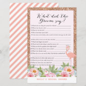 Roos Gold Flamingo Vrijgezellenfeest Game PRINED (Voorkant / Achterkant)