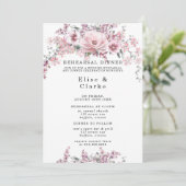 Roos Gold Floral en Eucalyptus repetitie Kaart (Staand voorkant)