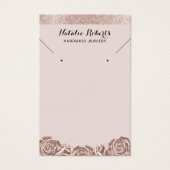Roos Gold Floral Jewelry's die Ketting weergeven Visitekaartje (Voorkant)