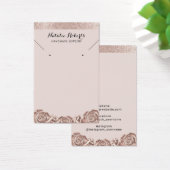 Roos Gold Floral Jewelry's die Ketting weergeven Visitekaartje (Bureau)