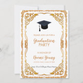 Roos Gold Floral Lijst Kaart (Voorkant)