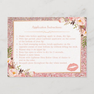 Roos Gold Floral Makeup spoelt tips uit voor instr Briefkaart