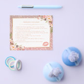 Roos Gold Floral Makeup spoelt tips uit voor instr Flyer (Enkel)