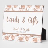 Roos Gold Floral op White Wedding Table Fotoplaat (Zijkant)