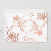 Roos Gold Floral Pattern Kaart (Achterkant)