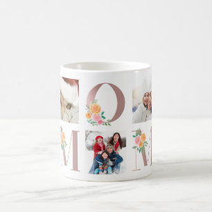 Roos Gold Florals Best MOM Ever Floral Multi Photo Koffiemok
