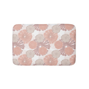 Roos Gold Flower Pattern Badmat