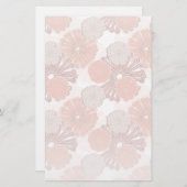 Roos Gold Flower Pattern Briefpapier (Voorkant / Achterkant)
