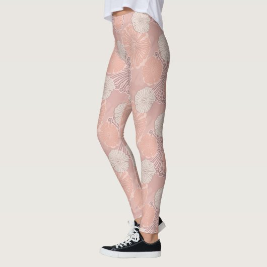 Roos Gold Flower Pattern Leggings (Links)