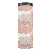Roos Gold Flower Pattern Thermosbeker (Achterkant)
