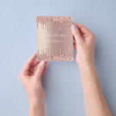 Roos Gold Flyer Blush Glitter Drivers - Aangepaste (Hand)