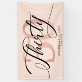 Roos Gold Foil 30e verjaardag   Spandoek (Verticaal)