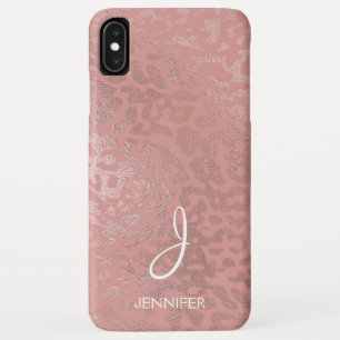 Roos Gold Foil Animal Pattern Monogram iPhone XS Max Hoesje