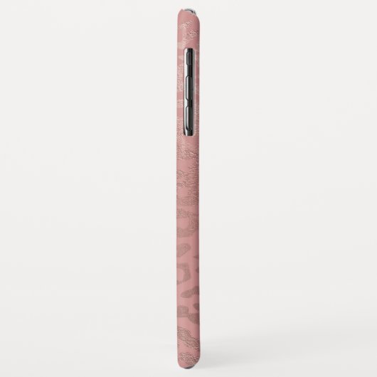 Roos Gold Foil Animal Pattern Monogram Case-Mate iPhone Case (Achterkant/links)