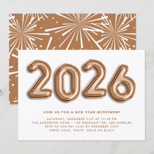 Roos Gold Foil Balloons Nieuwe partij II Kaart