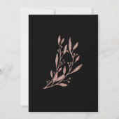 Roos Gold Foil Bespaar de datumkaarten met zwarte  Save The Date (Achterkant)