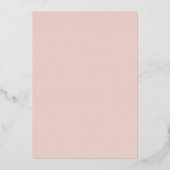 Roos Gold Foil & Blush Flowers Weddenschap Folie Uitnodiging (Achterkant)