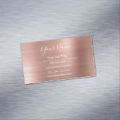 Roos Gold Foil | Blush roze Folie Moderne Magnetisch Visitekaartje (Voorbeeld)