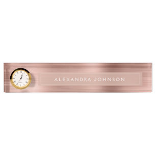 Roos Gold Foil Blush roze Folie Moderne Naambordje