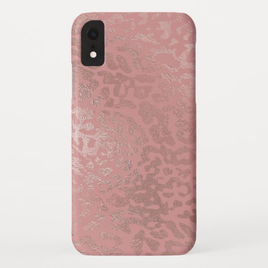 Roos Gold Foil Cheetah Animal Patroon Case-Mate iPhone Case (Achterkant)