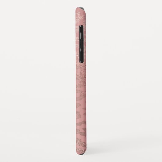 Roos Gold Foil Cheetah Animal Patroon Case-Mate iPhone Case (Achterkant/links)