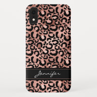 Roos Gold Foil Cheetah Pattern - Persoonlijke naam